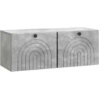 vidaXL Meuble TV mural , gris béton, 78,5 x 31 x 30 cm