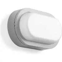 RZB ZIMMERMANN RZB Alu-Lux ovale, 12 W, 590 lm, 830, argent, appliques murales et plafonniers à coupure de phase, L 258 l 148 H 86, 139°/124°, verre transparent 582062.004