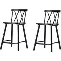 Ebuy24 Mollöström tabouret de bar bois noir