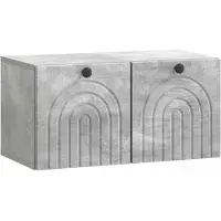 vidaXL Meuble TV mural , gris béton, 59,5 x 31 x 30 cm
