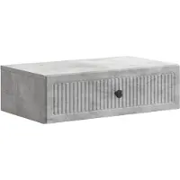Syfax Table d'appoint murale gris béton 59 x 34,5 x 17 cm