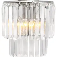 Zuma Line Applique murale AMEDEO chromée transparente, 2xE14x40W, cristal, dim. : 25x24x15 cm, IP20,
