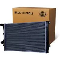 Hella Radiateur refroidissement moteur Ailettes de refroidissement brasées 648 - 388 mm pour e.a. VW TOURAN