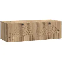 vidaXL Meuble TV mural, 99 x 41 x 30 cm, finition chêne artisanal