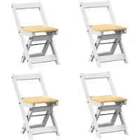 Syfax Chaises à manger pliables lot de 4 Corona bois massif de pin