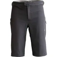 Zimtstern Hommes, Pantalon de cyclisme, Short Gravelz (S), Noir, Gris