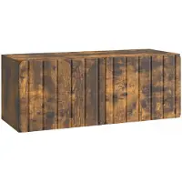 Syfax Meuble TV mural 78,5 x 31 x 30 cm Chêne fumé Bois d'ingénierie