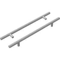 Syfax Poignée de cabinet 2 pcs Argenté 300 mm Acier inoxydable