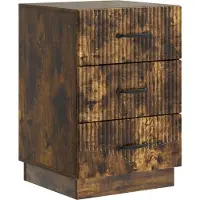 vidaXL Cabinet de chevet avec tiroir Chêne fumé 43 x 41 x 63,5 cm