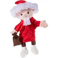 Heunec Marionnette à main Doudou Marchand de sable rouge/blanc 36 cm Marchand de sable