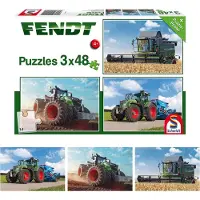 Schmidt Spiele Puzzle Fendt 1050 Vario / 724 Vario / 6275L, 3x48 Pièces - 26 à 50 pièces