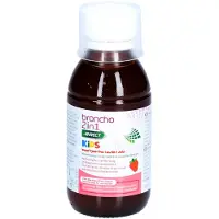 Bronchostop 2 en 1 Kids Sirop Contre la Toux Goût de Fraise - Toux Sèche, Toux Grasse 120 ml Sirop