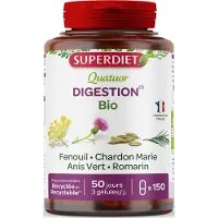SuperDiet Quatuor Fenouil Digestion Bio - 10% avec le code: 926CE 150 pc(s) Capsule(S)