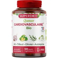 SuperDiet Quatuor Ail Bio Cardiovasculaire Gélule - 10% avec le code: 926CE 150 pc(s) Capsule(S)