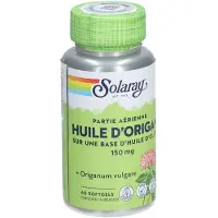 Solaray Partie aérienne - Huile d'origan sur une base d'huile d'olive 150 mg 60 pc(s) Capsule(S)