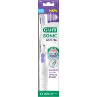 Gum Sonic Ortho, brosse à dents sonique alimentée par batterie