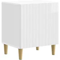 vidaXL Cabinet de chevet Blanc brillant 43 x 34,5 x 50 cm