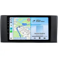 AWESAFE Autoradio Android 9 pouces pour Smart Fortwo 451 (2010-2015) – 4 Go / 64 Go – CarPlay, Android Auto, GPS, Wi-Fi, Bluetooth, format 2-DIN avec DSP