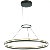 ITALUX LED 28W MERLOT lampe suspendue PND-54638R-28W-3K-BK-GD