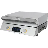 YATO Grill électrique 2300 W avec panneau LED et plaque en fonte