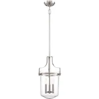 Elstead Lighting Lampe à suspendre, plafonnier, verre métal, nickel, D 33 cm