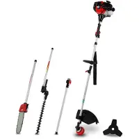 Eberth Débroussailleuse Débroussailleuse Coupe-herbe Multitool 4en1 essence, harnais inclus, 3 CV, 52 cm3 de cylindrée, moteur 2 temps, tête à fil avec automatisme à impulsion