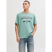 Jack & Jones T-Shirt bleu marine / turquoise / blanc