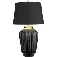 Quintiesse Lampe de table en céramique Bexley noir et argent 1xE27x60W céramique / plâtre dim. : 56,2 x 30 x 19,3 cm IP20