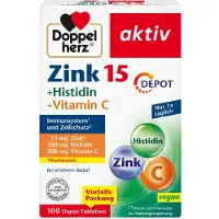 Doppelherz Zinc 15 mg+Histidine+Vit.C Depot active 100 pcs