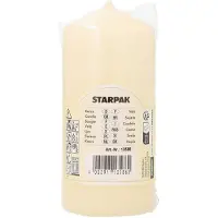 Papstar 13586 Bougie de cire ronde Crème (e) (1 pcs)