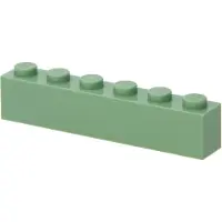LEGO 250 briques 1x6, vert sable