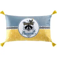 Douceur D`Interieur coussin déhoussable compresse pompons, 30 x 50 cm (50 x 30 cm)