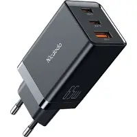 Mcdodo CH-1540 65W Gan 5 Pro 2x Type-C ,1x entrée USB Adaptateur de charge Chargeur mural Chargeur rapide Noir