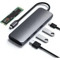 Satechi USB-C Adaptateur Multiport On-the-Go Gris Sidéral