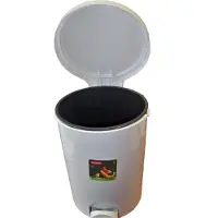 Curver Corbeille à déchets avec pédale 15 l blanc