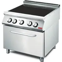 Gastronoble Cuisinière électrique Gastro M avec plaque de cuisson vitrocéramique et four GM70/80CFVE