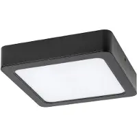 Rabalux Plafonnier LED SHAUN carré plastique noir 4000K L:22cm l:22cm H:4.5cm