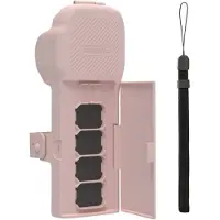 Sunnylife protective case with strap and lanyard for Osmo Pocket 3 (pink), Caméra d'action : accessoires, Pink