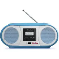 Technisat Boombox 3 W FM/DAB+ CD Bluetooth MP3 USB avec réveil. Bibi&Tina bleu/blanc DIGITRADIO 1990 BIBI&TINA 0040/3952
