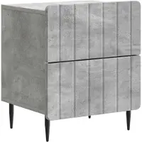 vidaXL Cabinet de chevet avec tiroir Gris béton 43 x 34,5 x 49,5 cm