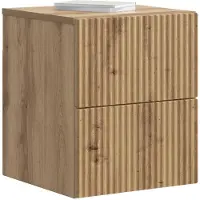 vidaXL Cabinet de chevet mural 2 pcs Chêne artisanal 33 x 34,5 x 40 cm