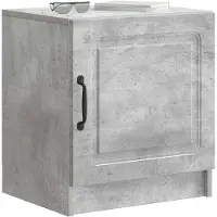 vidaXL Cabinet de chevet Gris béton 43 x 34,5 x 47 cm