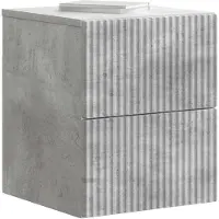 vidaXL Cabinet de chevet mural 2 pcs Gris béton 33 x 34,5 x 40 cm