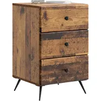 vidaXL Cabinet de chevet avec tiroir Bois ancien 43 x 41 x 66,5 cm