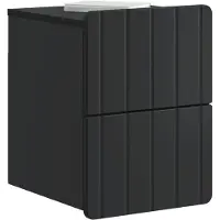 vidaXL Cabinet de chevet mural 2 pcs Noir 33 x 34,5 x 43 cm