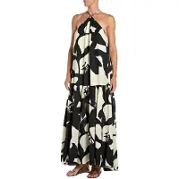 Replay W9245 .000.75108 Sleeveless Long Dress Blanc,Noir L Femme