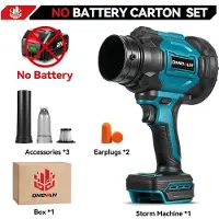 StarTech.com Souffleur-aspirateur à batterie - Souffleur turbo 2-en-1 - Moteur sans balais - 6 niveaux - Vitesse de l'air : 350 m/s - Système 18 V - Sans batterie