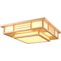 StarTech.com Plafonnier - Plafonnier - Style japonais - Bois - Intensité variable - Changement de couleur - Sans ampoule - 5-10 m² - Jaune