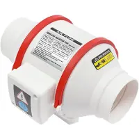 StarTech.com Ventilateur tubulaire - Ventilateur d'extraction en ligne - 100 mm - 310 m³/h - 2 vitesses 2220/2600 tr/min - Réglable - 220 V - Blanc