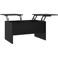 Syfax Table basse noir 80x50x42,5 cm bois d'ingénierie